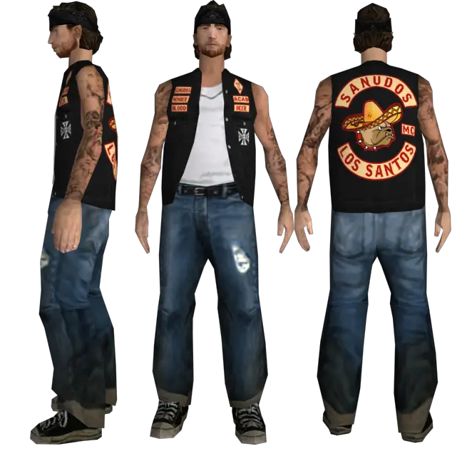 Biker Character with Club Jacket