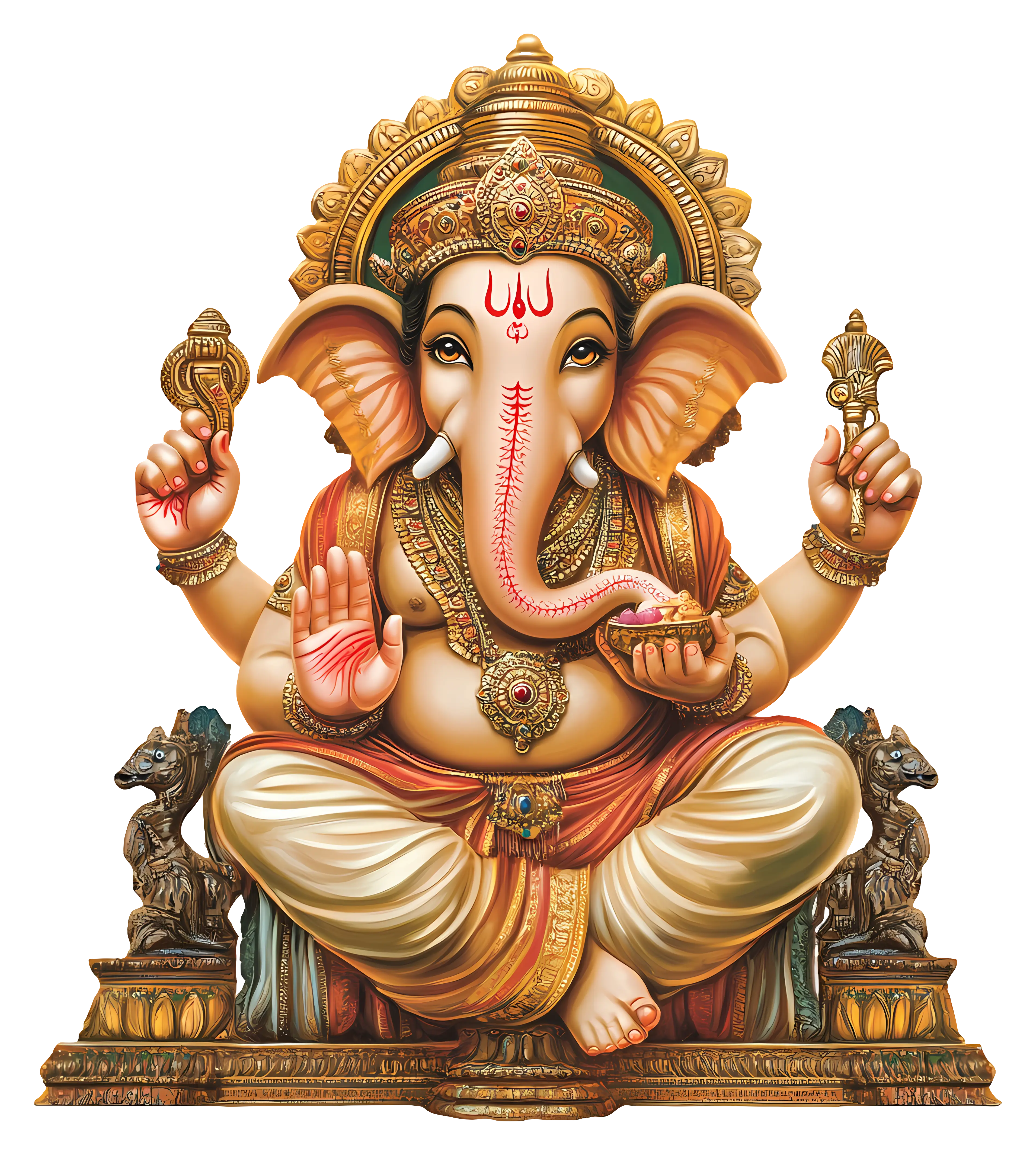 Lord Ganesha Idol Illustration