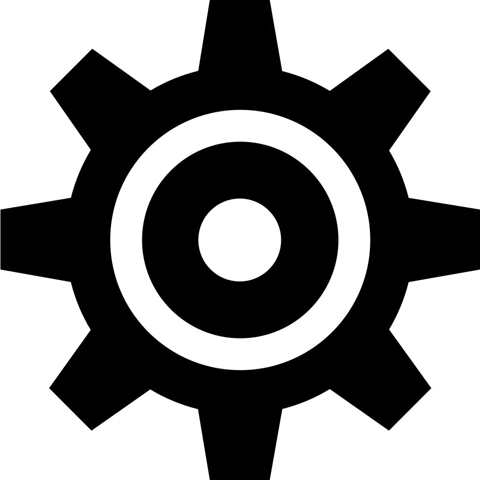 Black Gear Symbol