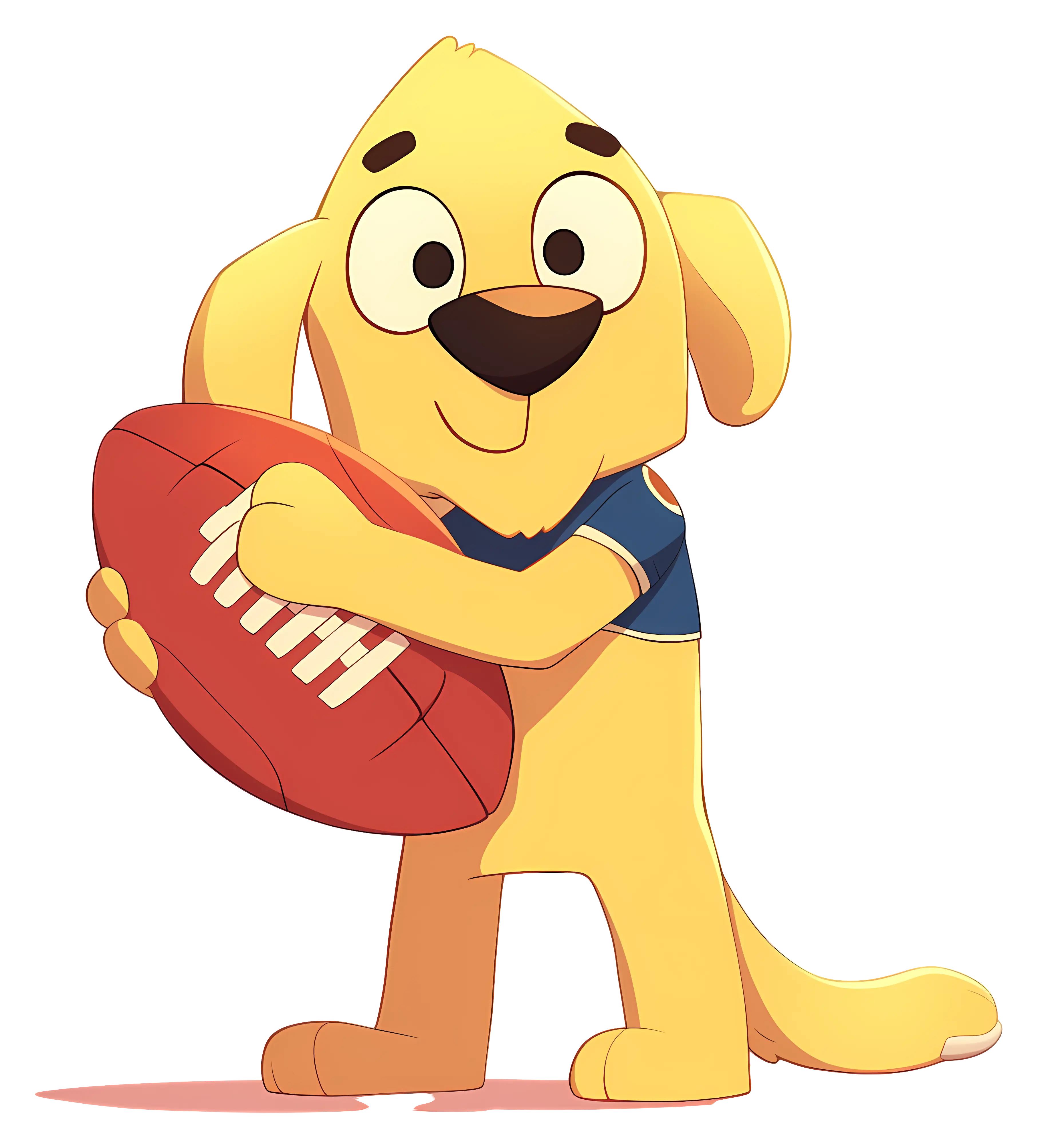 Cartoon Dog with Football