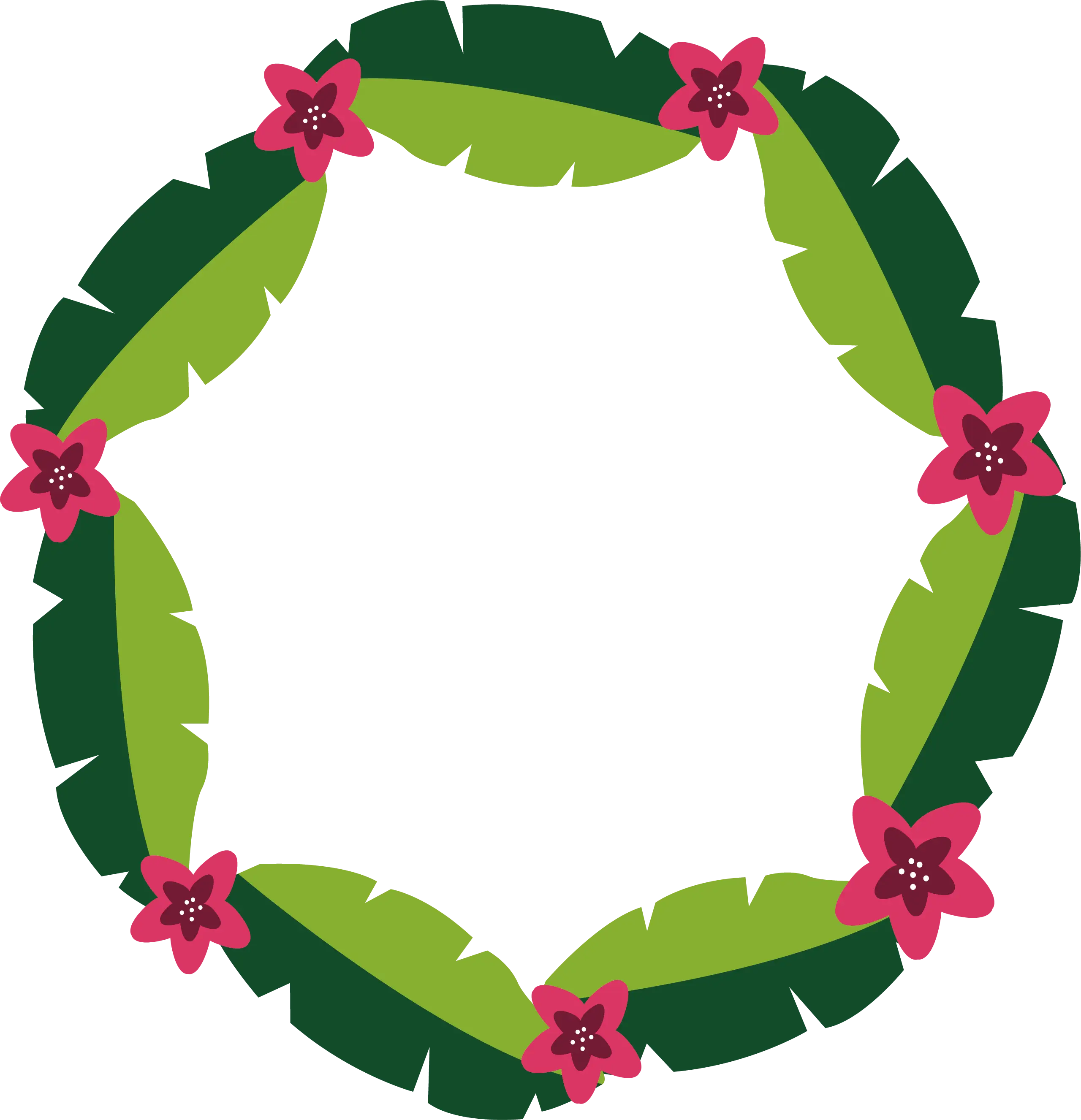 Leaf and Flower Wreath