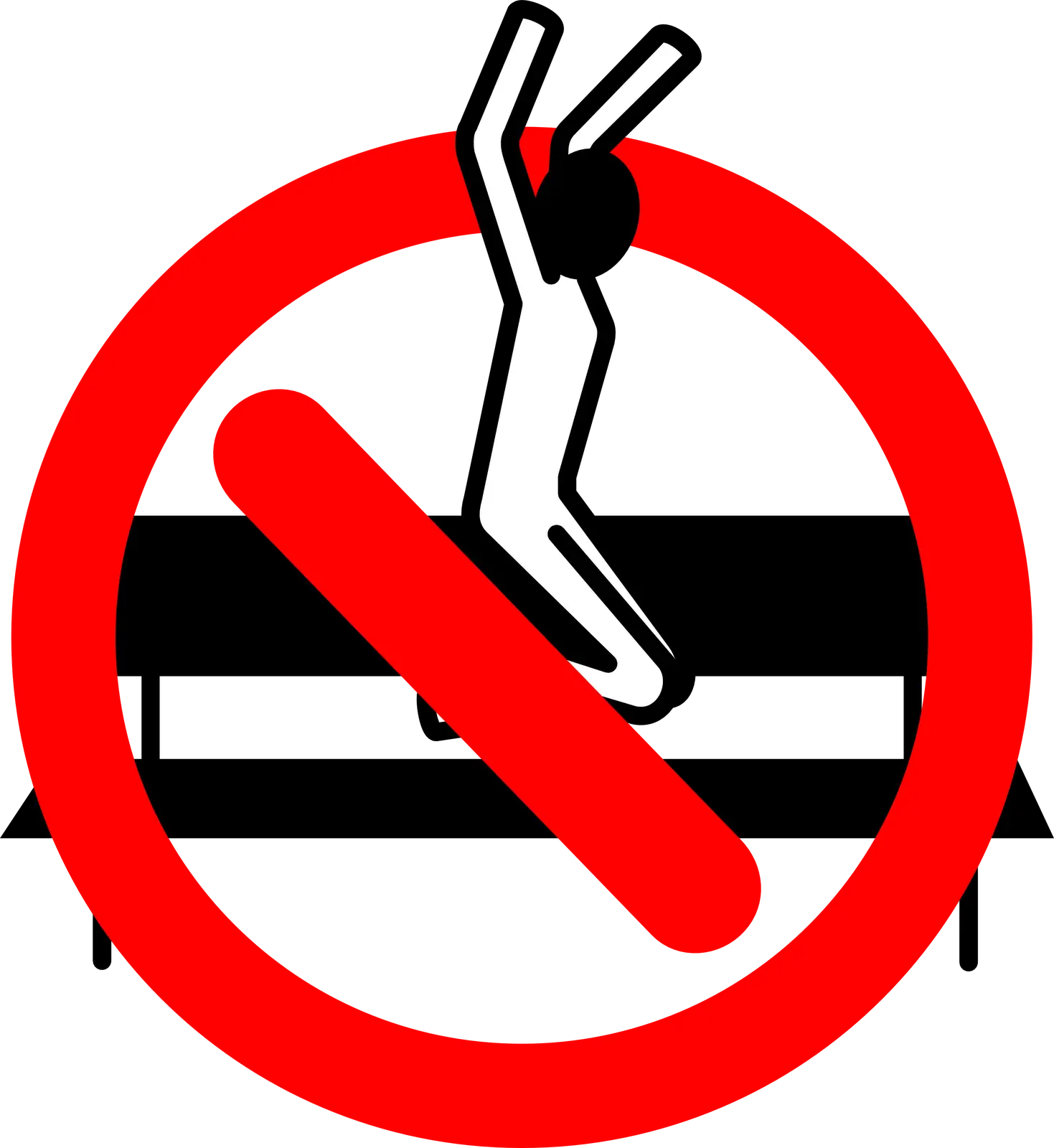 No jumping sign