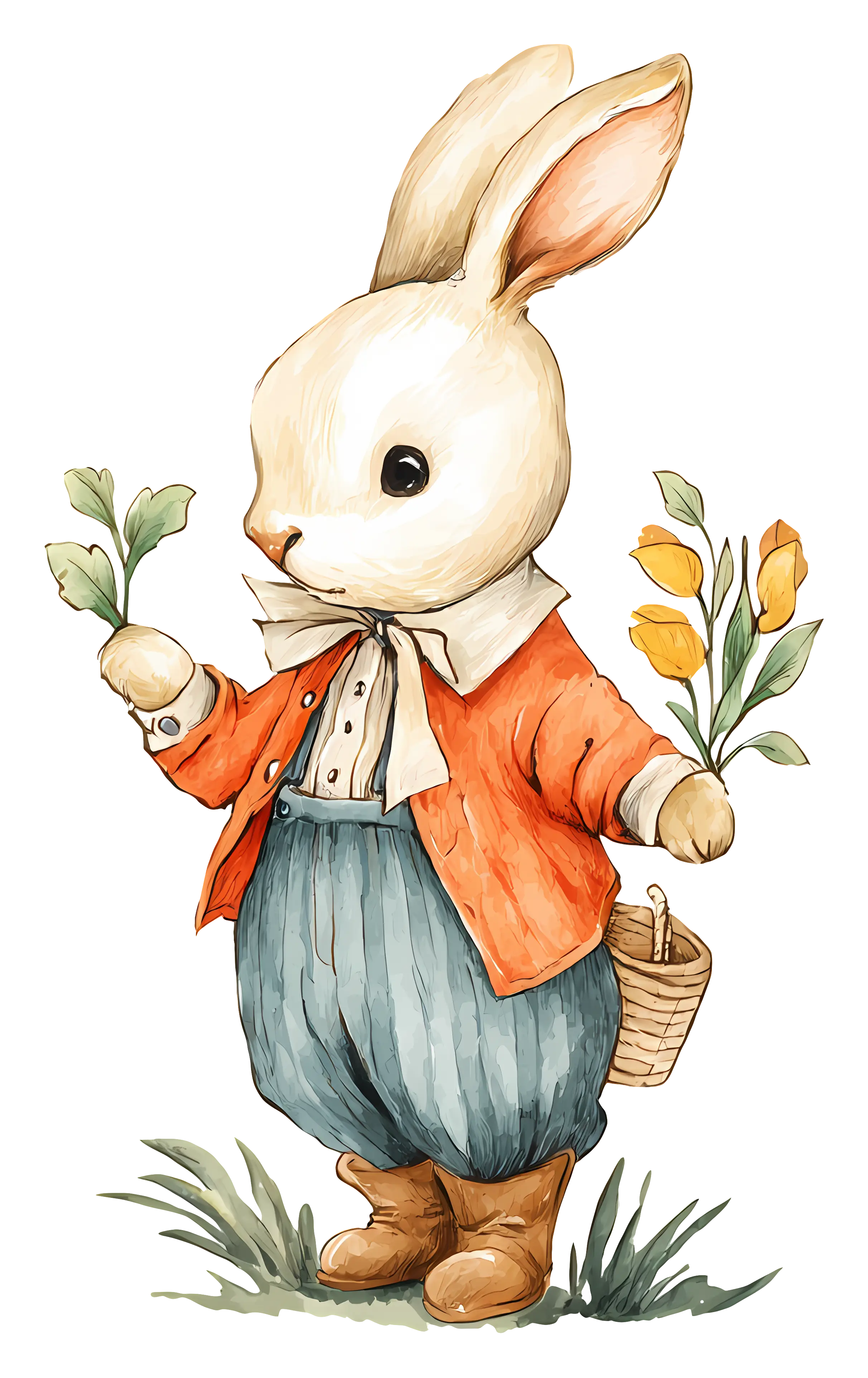 Rabbit Holding Vegetables