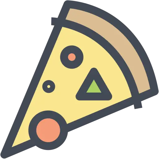 Cheese and Topping Pizza Slice Illustration
