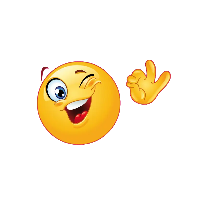 Winking Emoji with OK Gesture