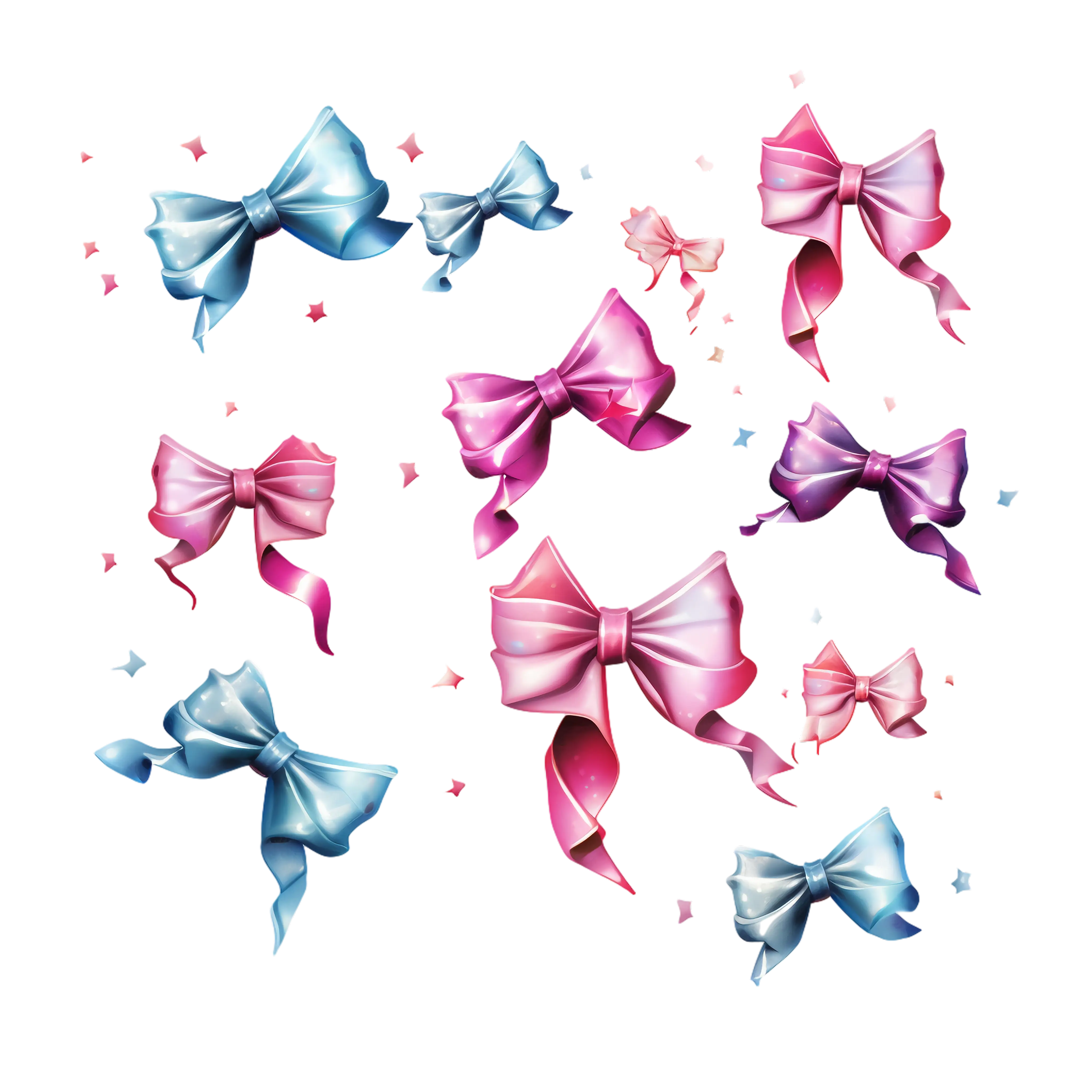 Colorful Ribbon Bows for Decoration