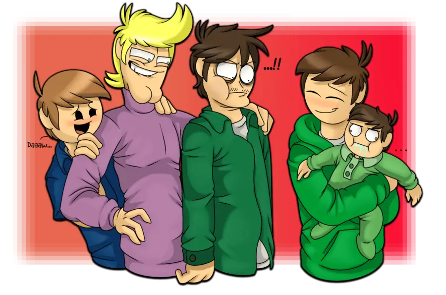 Group of Cartoon Characters in Colorful Outfits