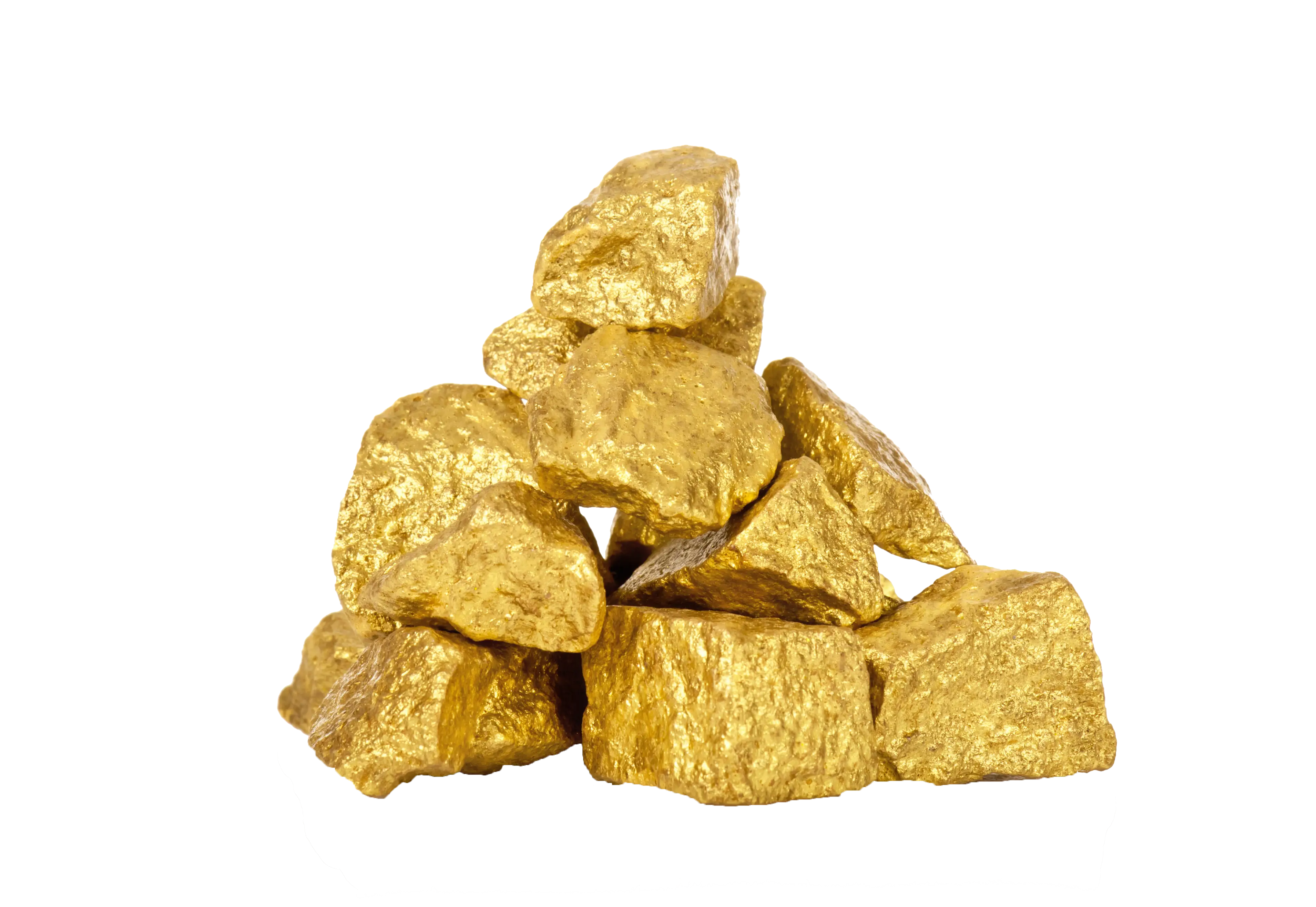 Shiny Golden Nuggets in a Stack