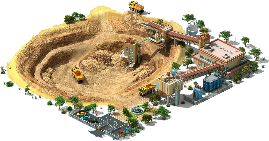 Detailed Construction Site Illustration