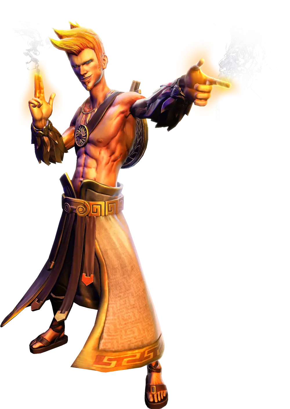 Fantasy Character Design of a Warrior with Magical Abilities