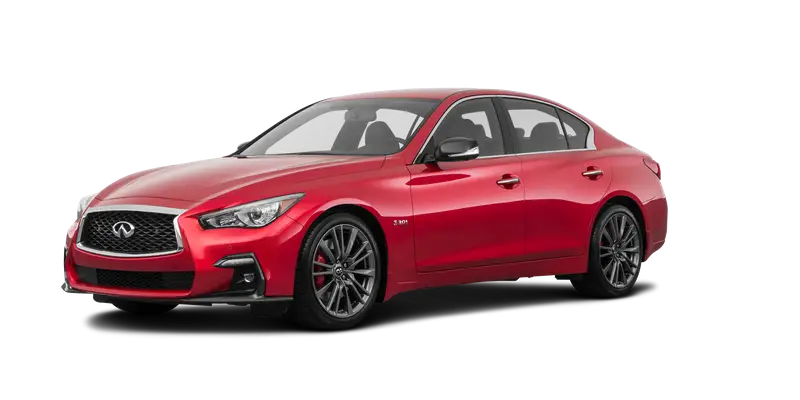 Red Sedan Car Illustration with Streamlined Design