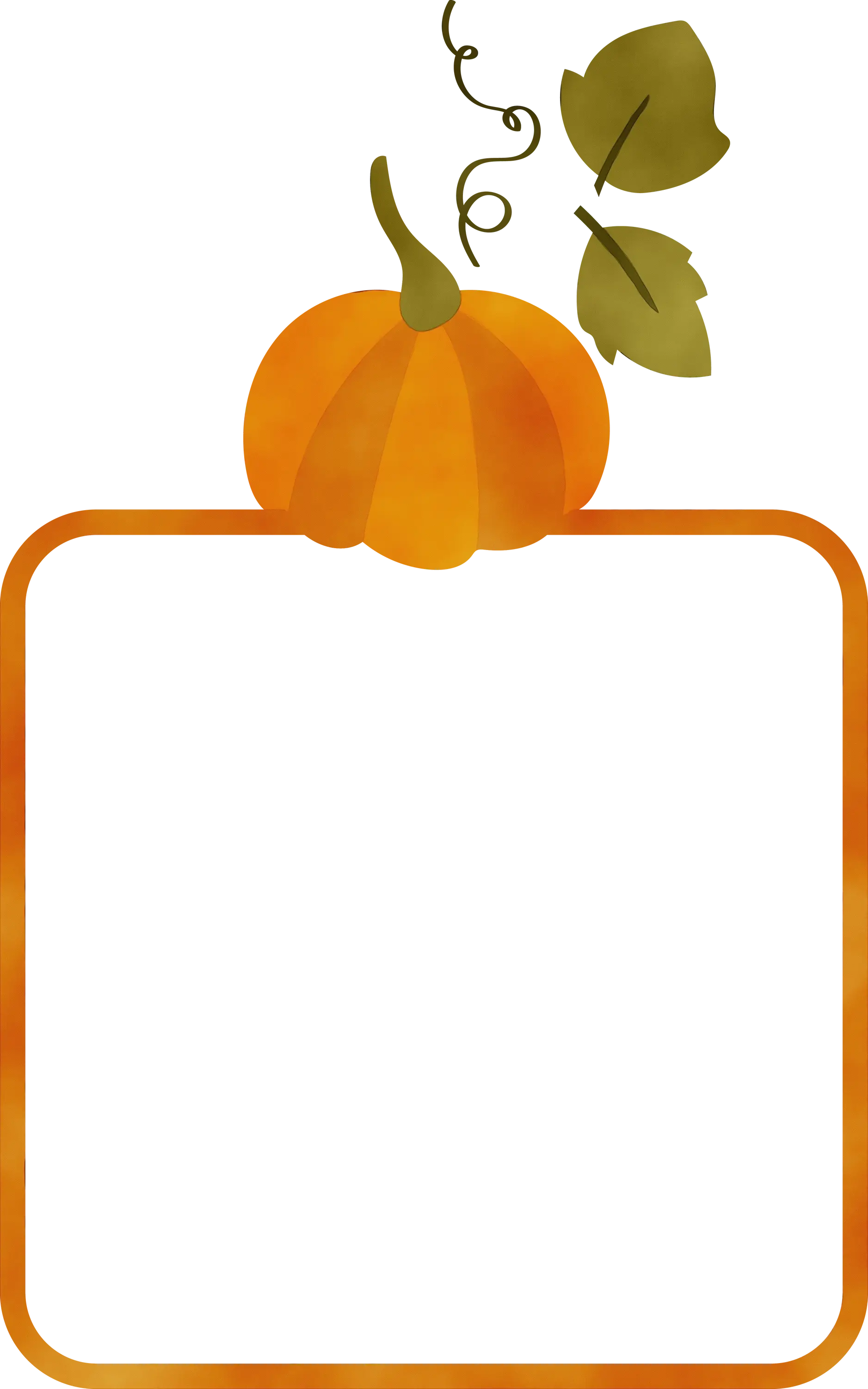 Pumpkin-Themed Border for Autumn Designs
