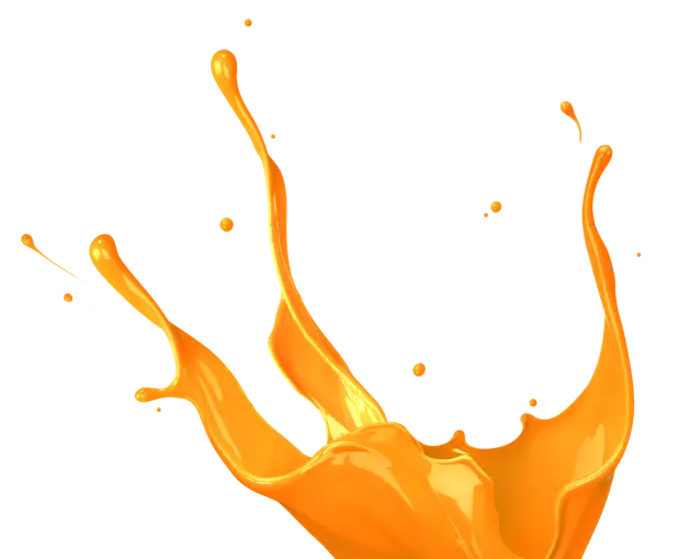 Bright Orange Liquid Splash Effect
