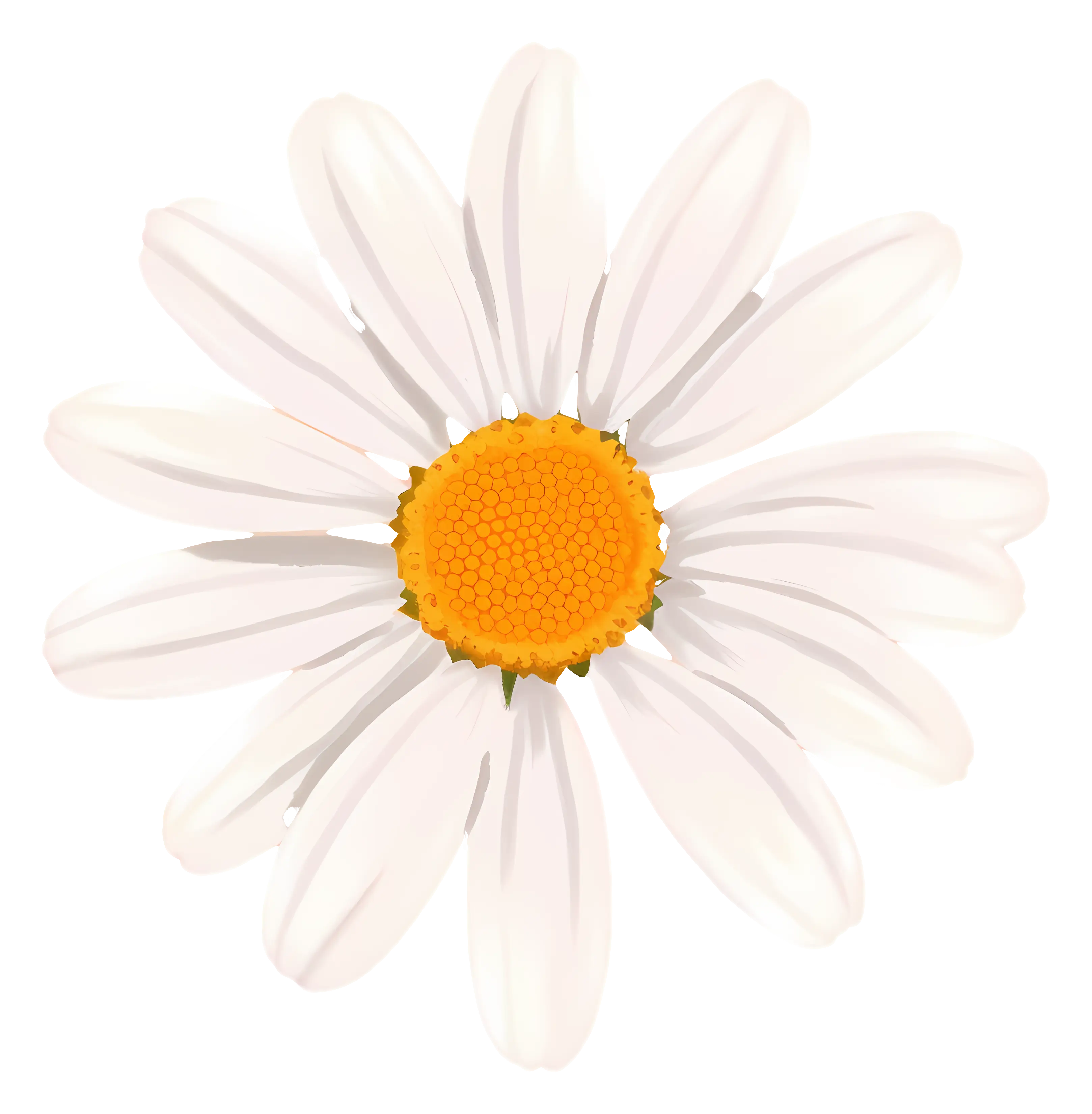 Simple White Daisy Flower Illustration