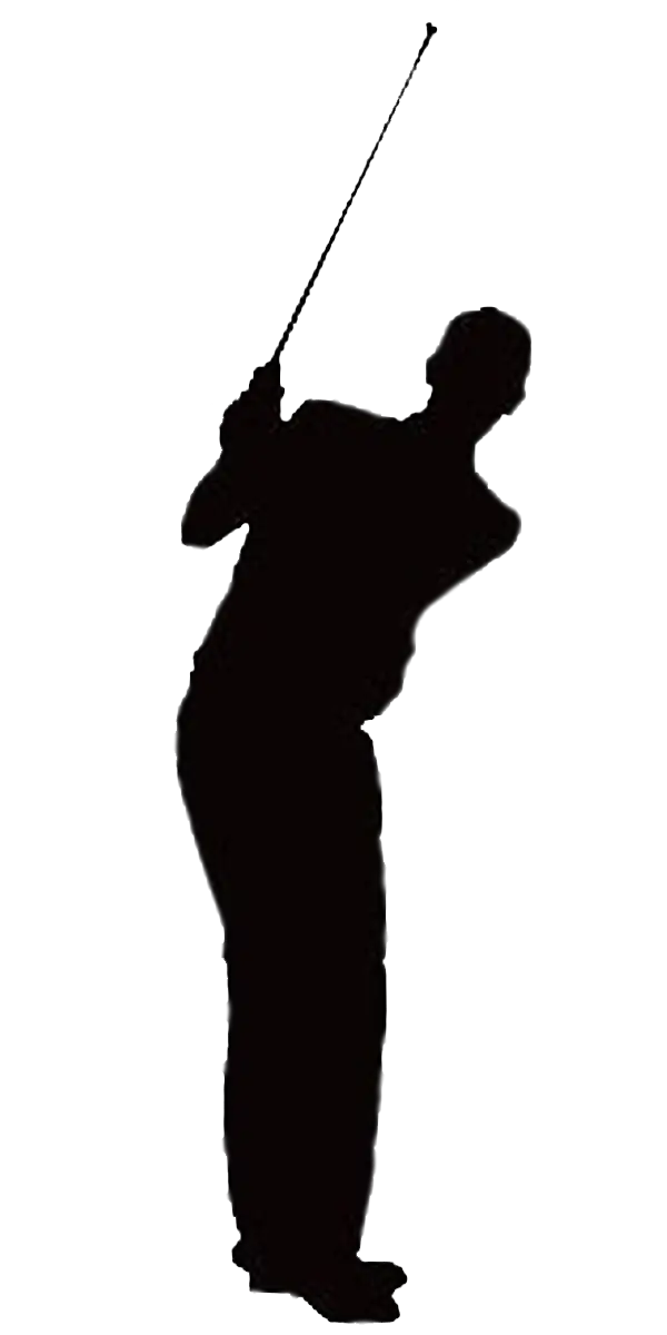 Golfer Silhouette in Swing Pose