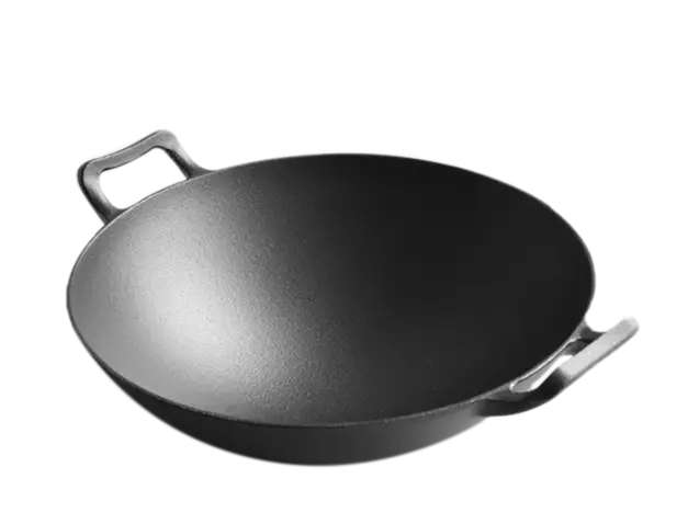 Empty Cast Iron Wok