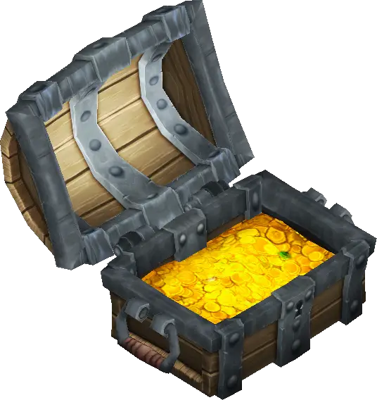 Open Treasure Chest with Gold Coins