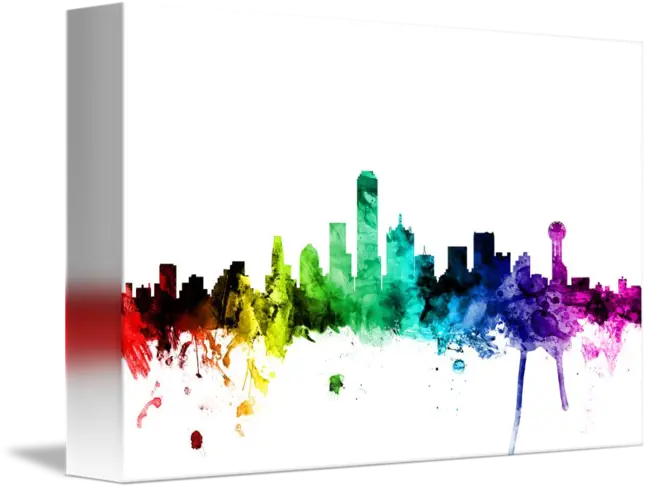 Colorful Abstract City Skyline Art