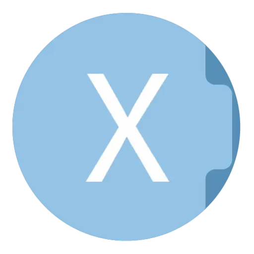 Blue Circle with X Symbol