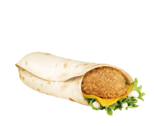 Delicious Chicken Wrap with Cheese and Vegetables