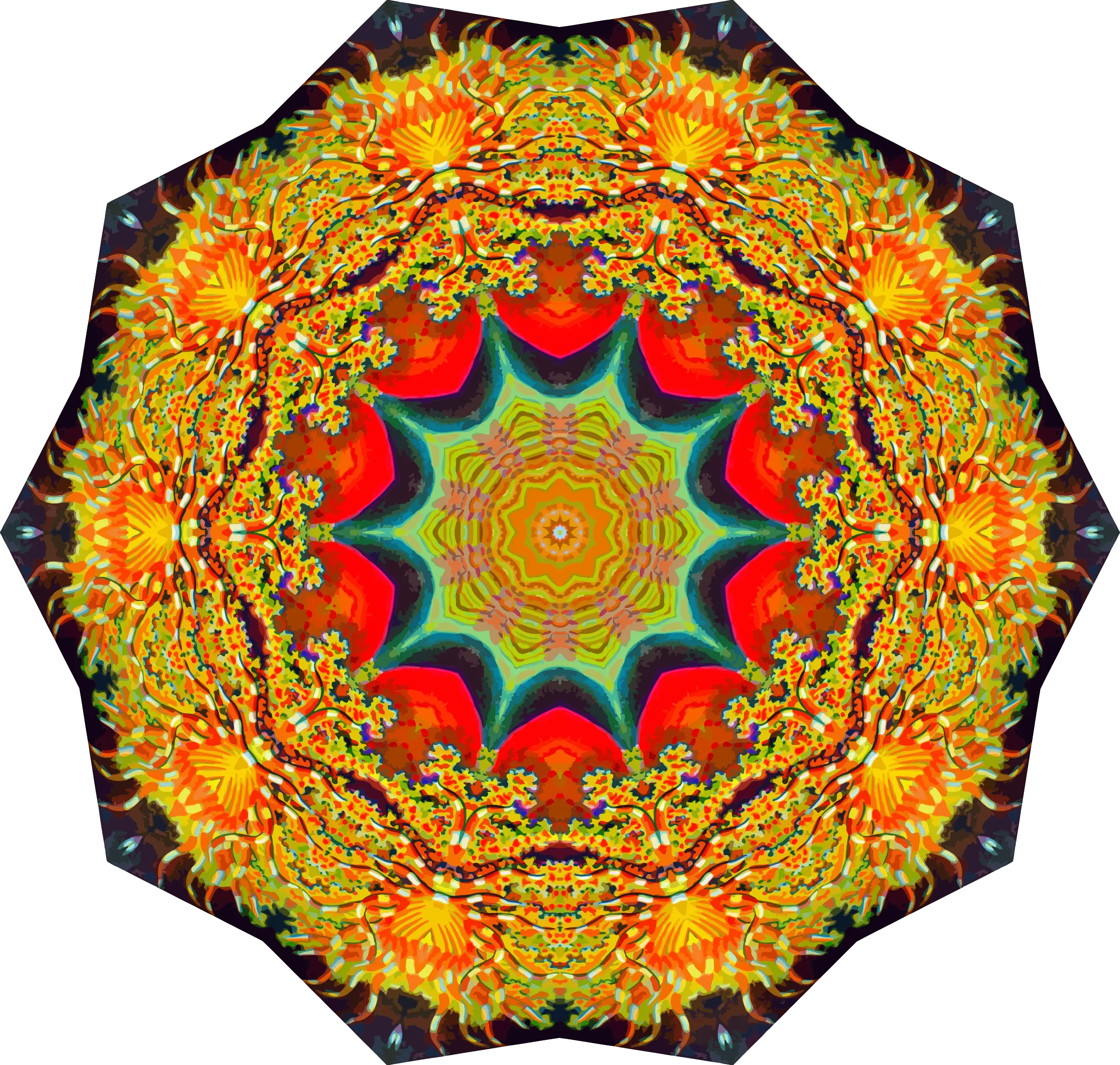 Colorful Kaleidoscopic Pattern Abstract Art
