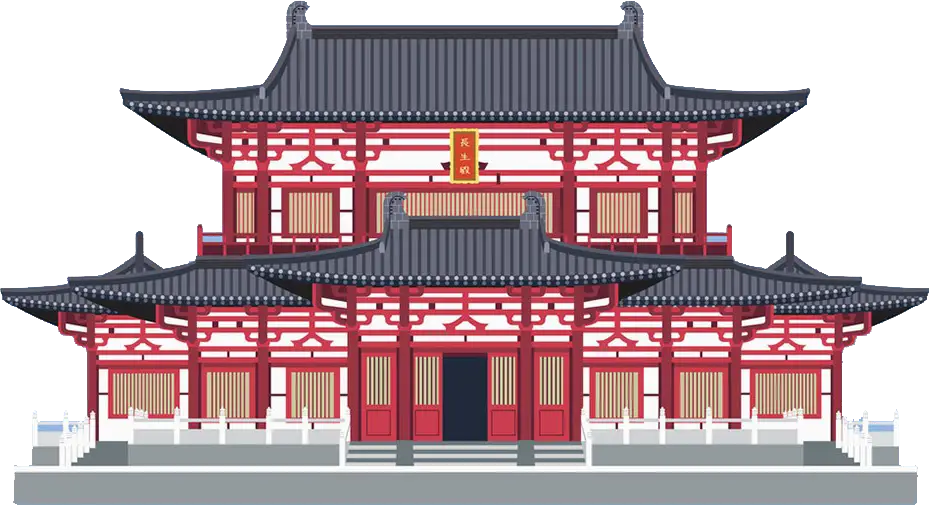 Traditional Red Temple