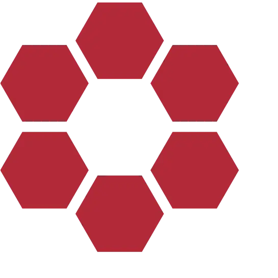 Red Hexagons Geometric Pattern