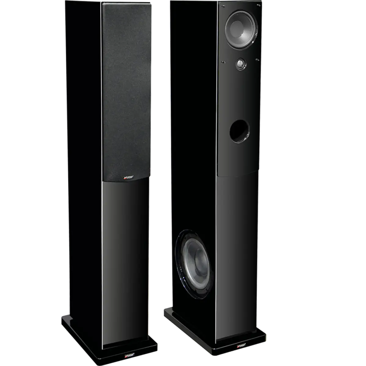 Black Standing Speakers for Audio Systems