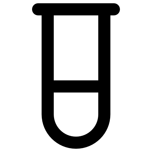 Black Test Tube Icon for Laboratory Use