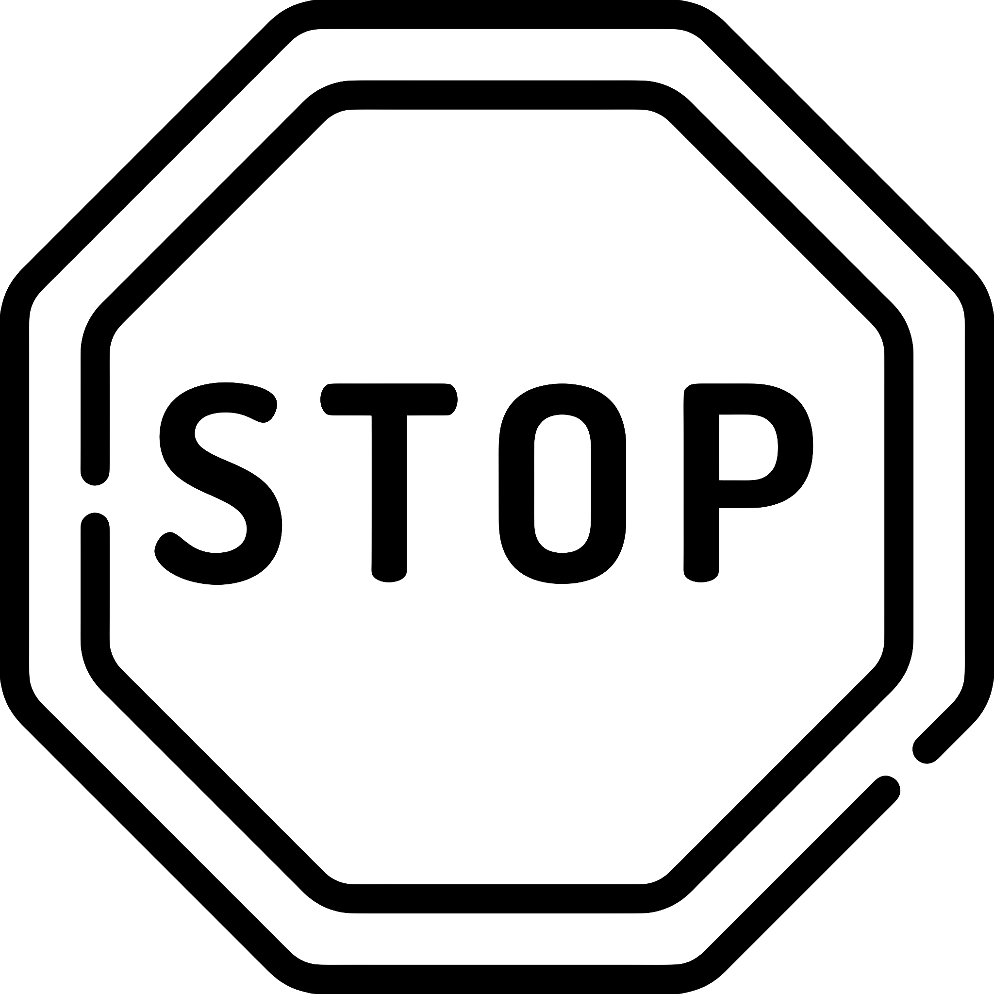 Outline Stop Sign Illustration