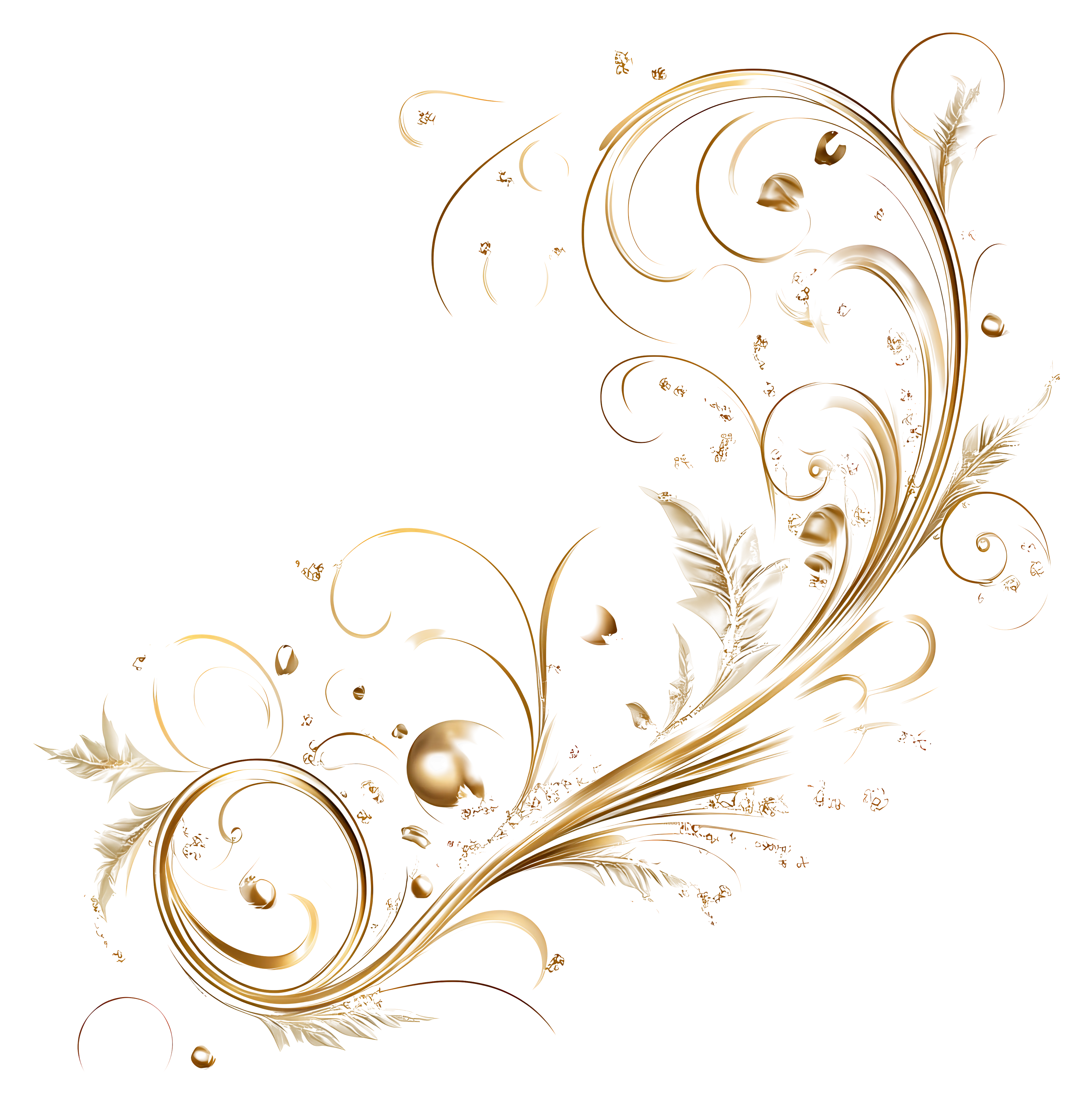 Elegant Golden Swirls Design