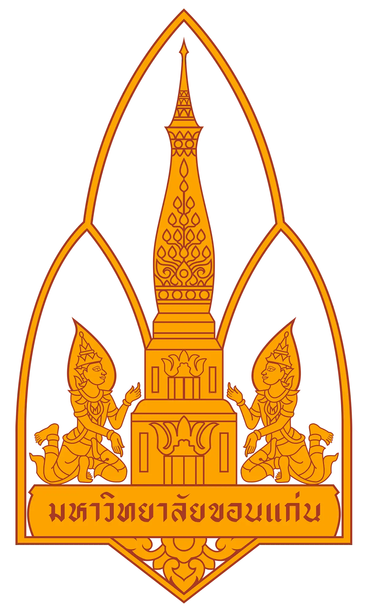 Thai Temple Symbol in Orange