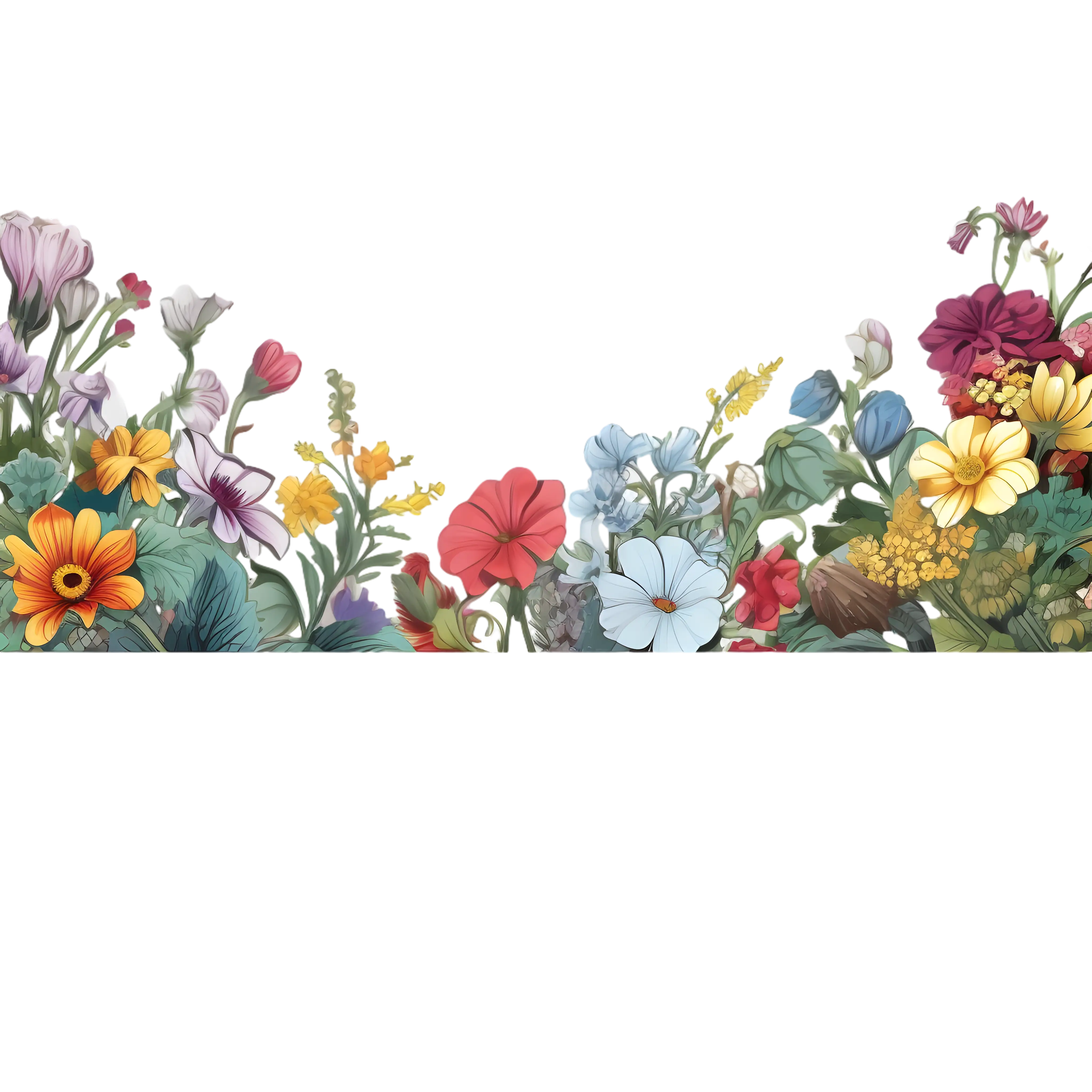 Colorful Floral Border Design
