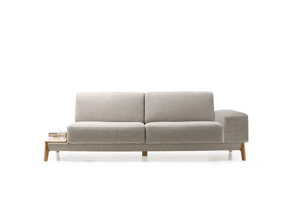 Modern Sofa with Wooden Legs for Home Decor