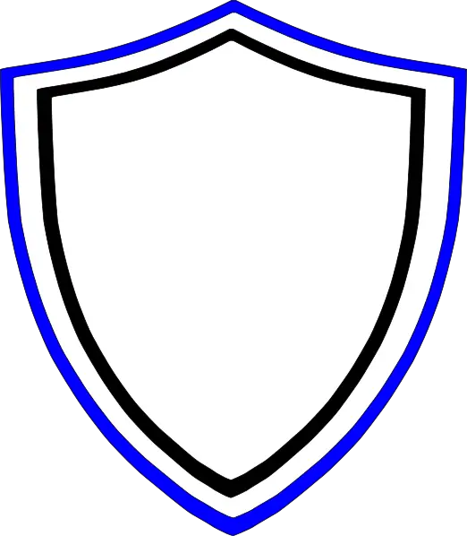White and Blue Shield Logo