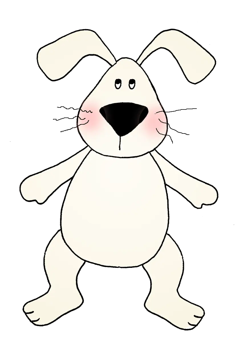 Cartoon Rabbit Illustration in Whimsical Style