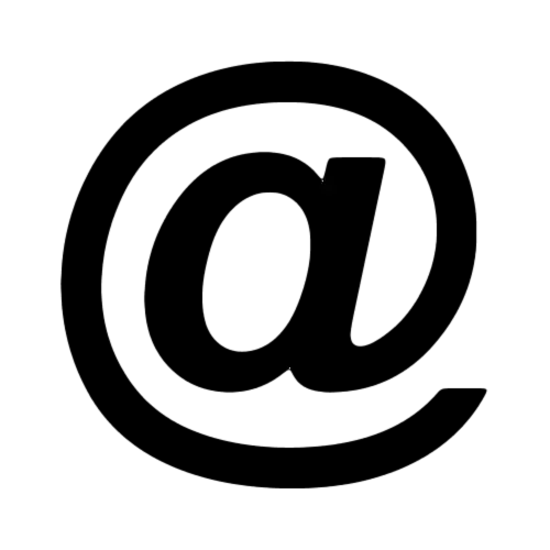 Black At Symbol for Digital Communication