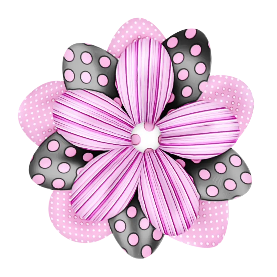 Decorative Pink and Black Flower