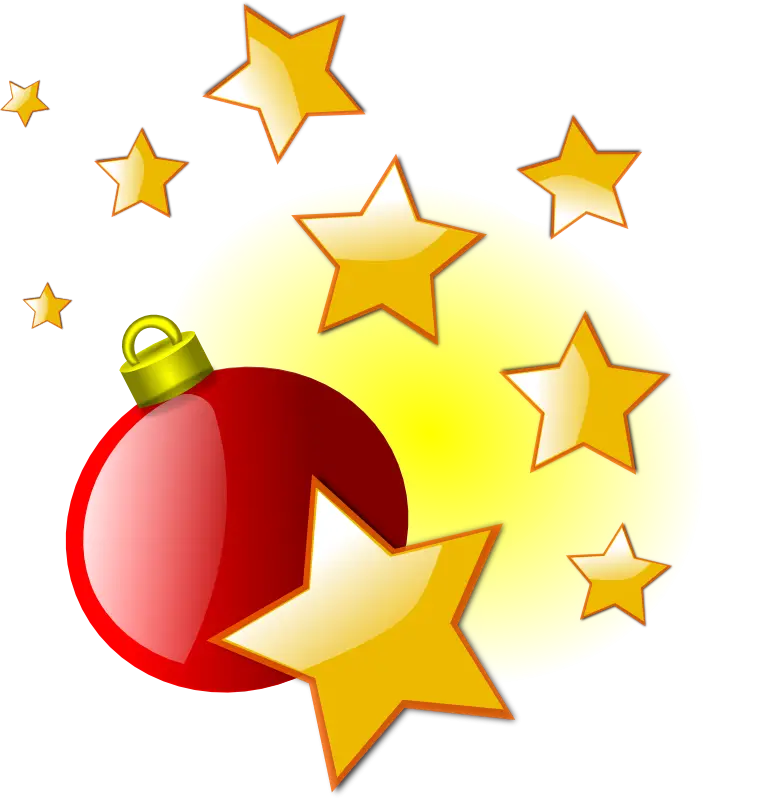 Christmas Ornament with Sparkling Stars
