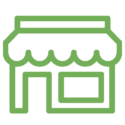 Green Storefront Illustration for Business Branding