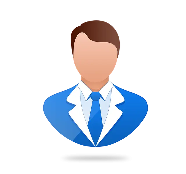 Faceless Avatar in Blue Suit Icon