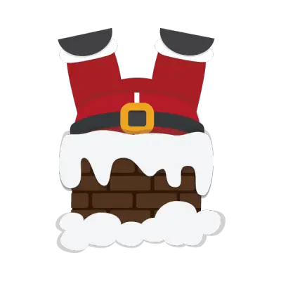 Santa Stuck in Chimney