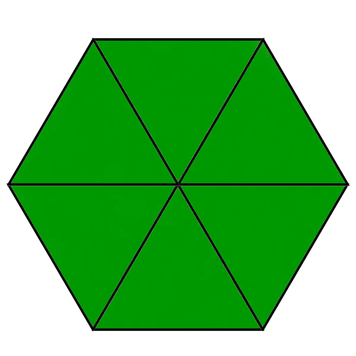 Green Hexagon Geometric Shape