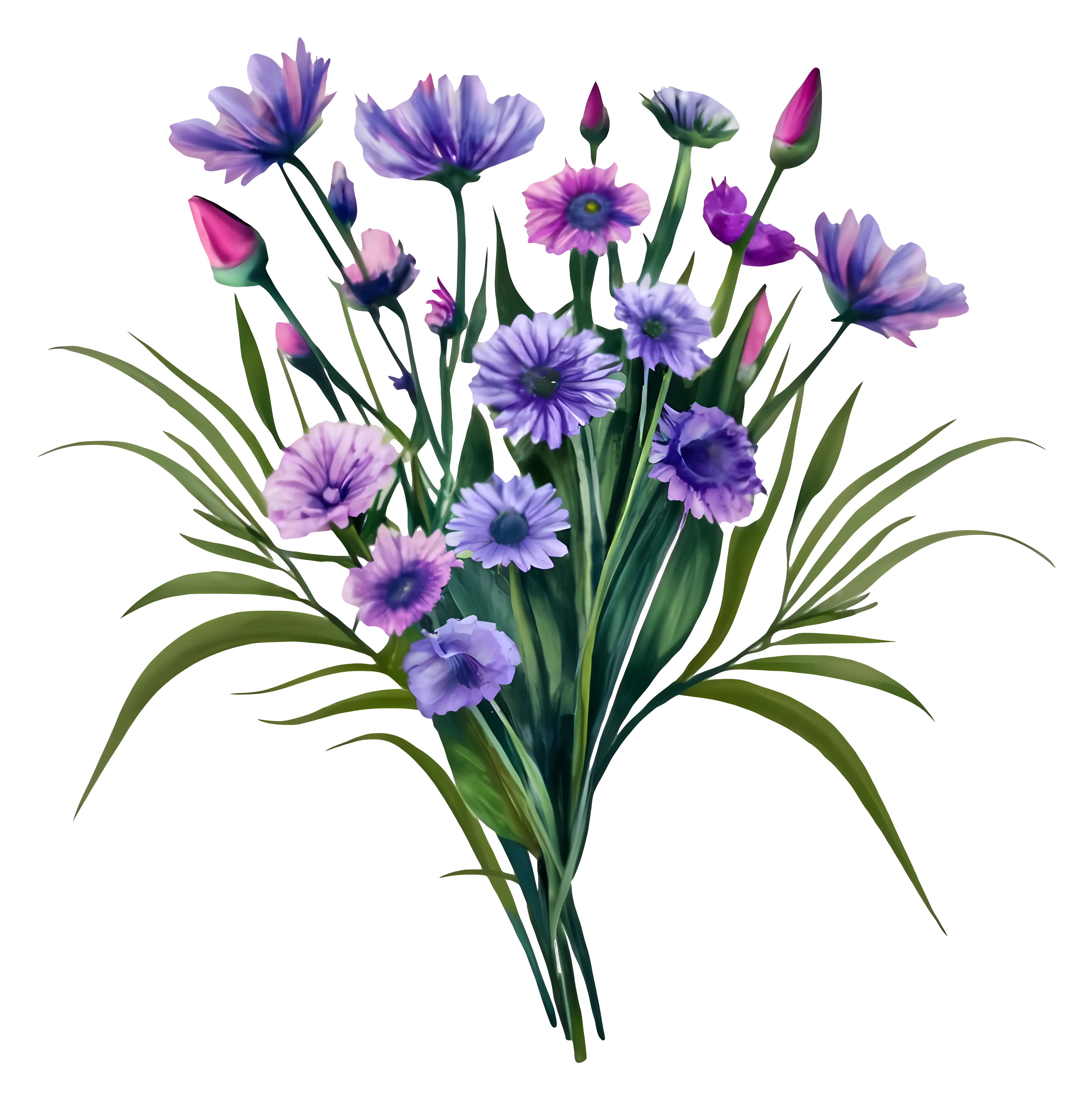 Bouquet of Purple Flowers
