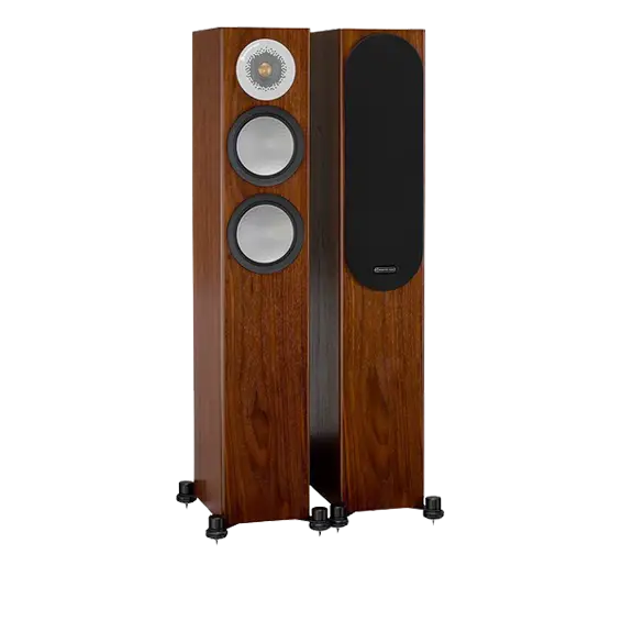 Wooden Floor-Standing Speakers for Audio Setup