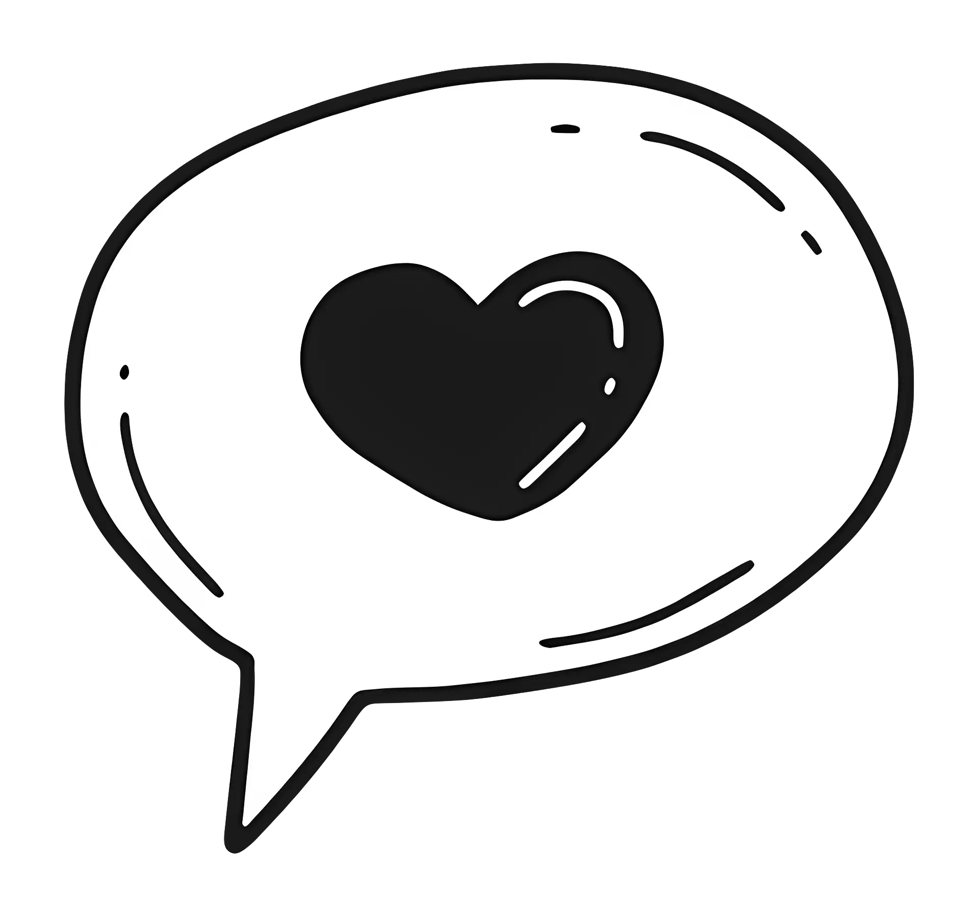 Heart in Speech Bubble