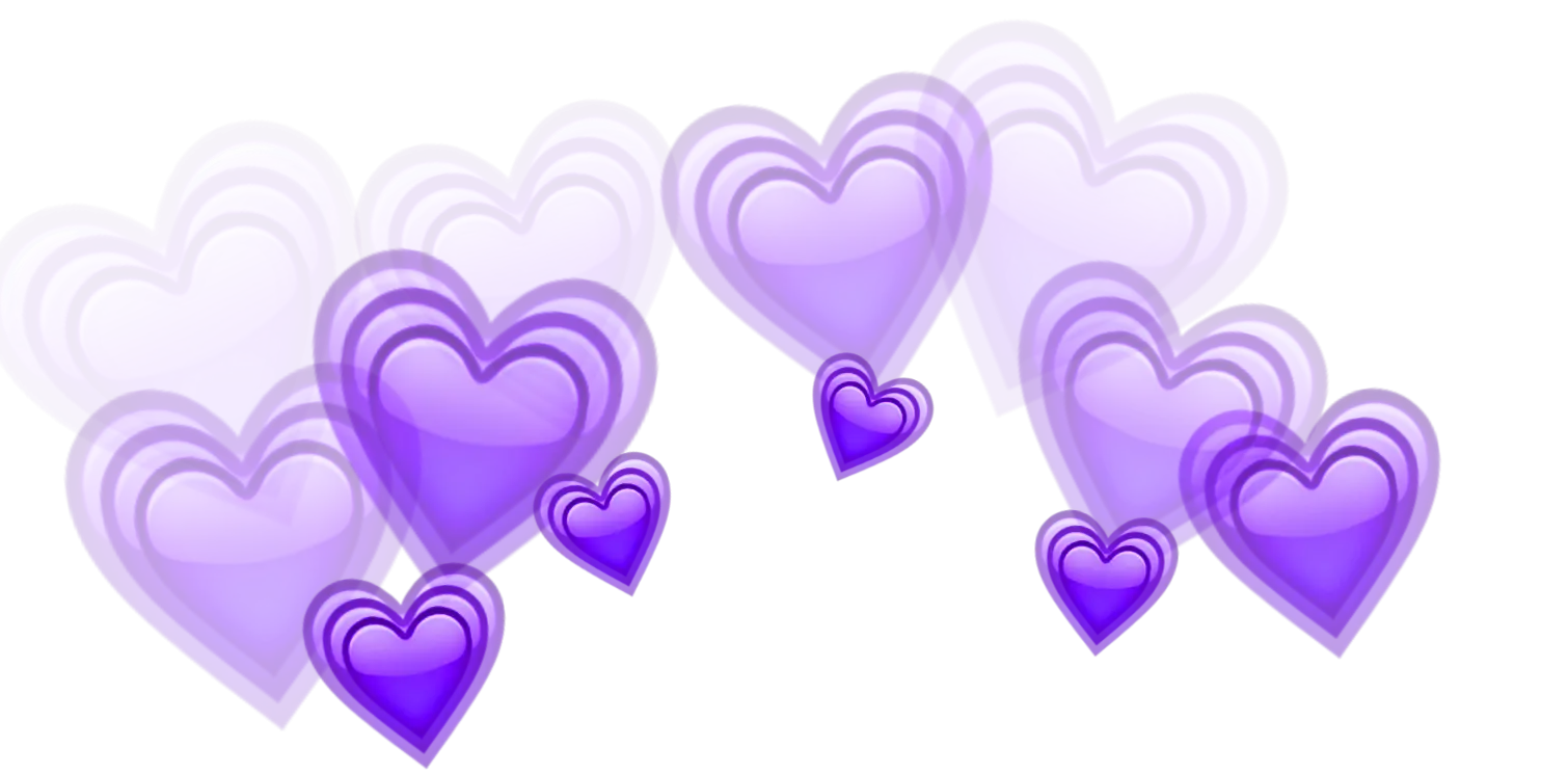 Purple Hearts Illustration