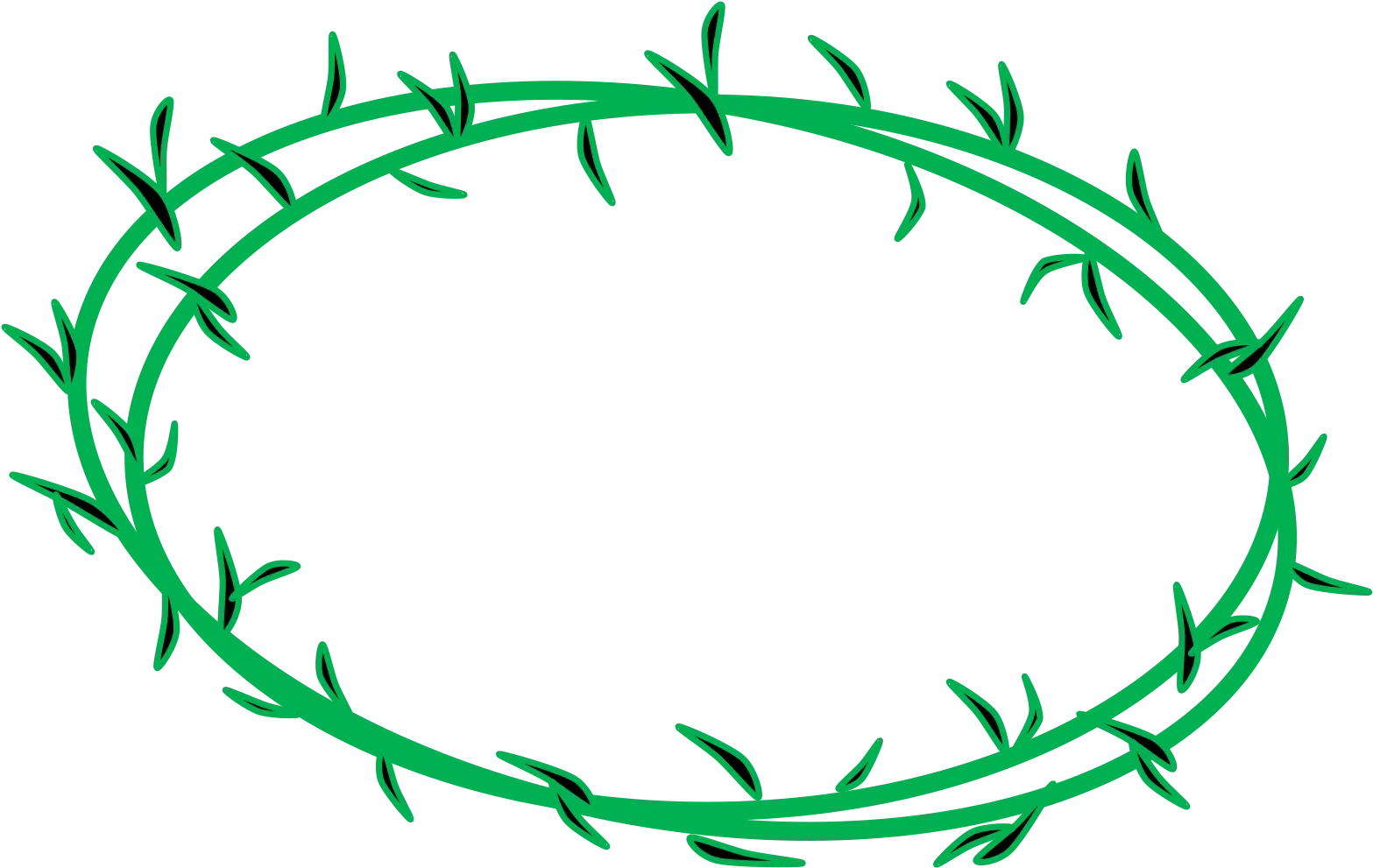 Green Crown of Thorns Wreath