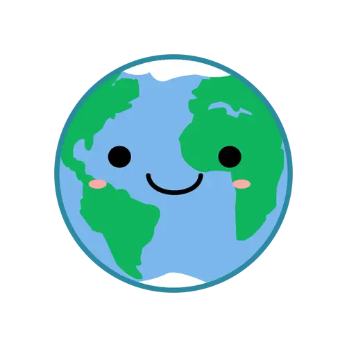 Cartoon Smiling Earth Illustration