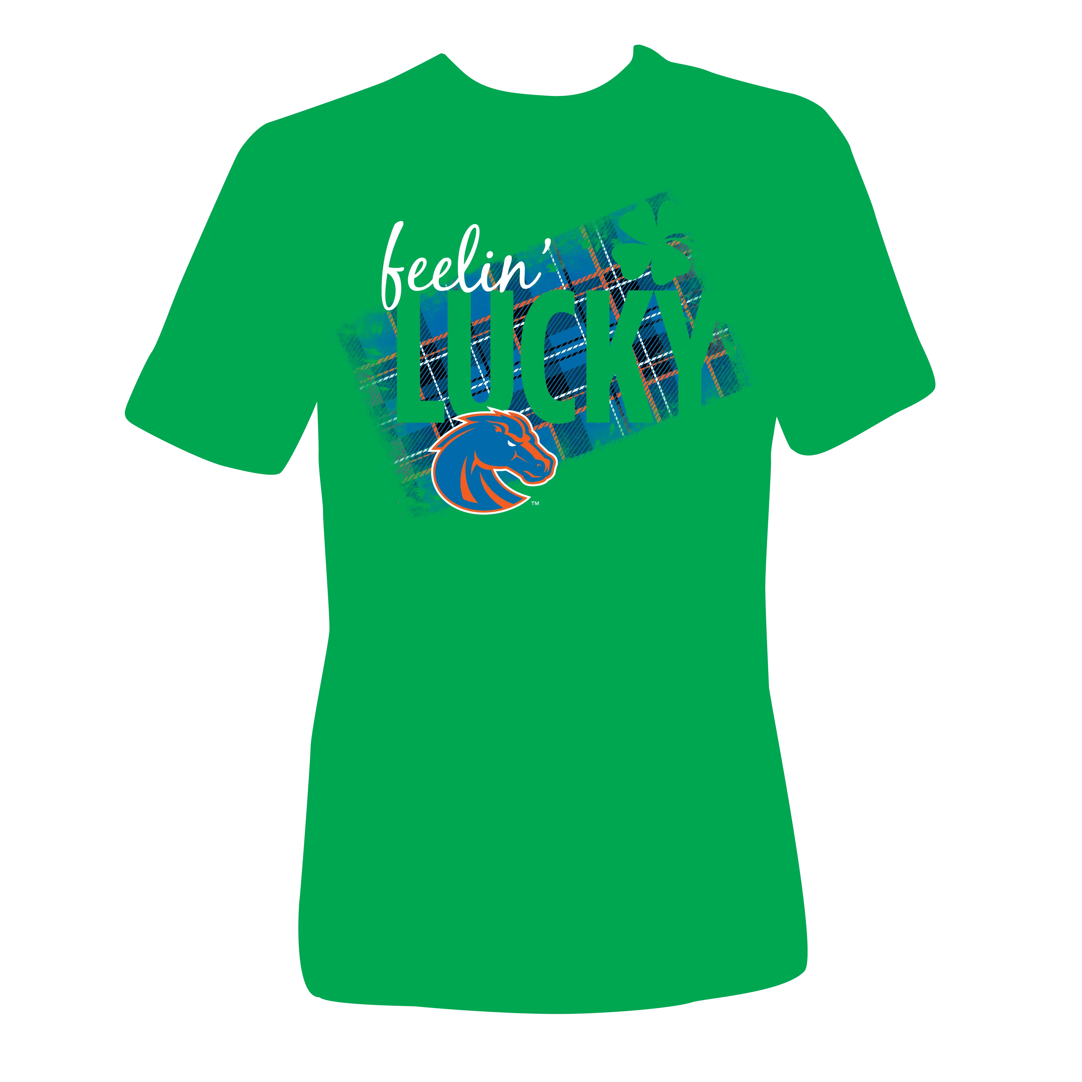 Green T-shirt with Feelin&#039; Lucky Design